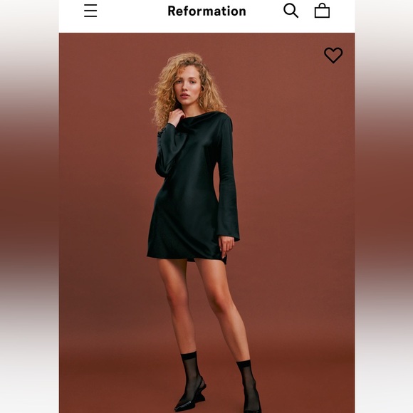 Reformation Pike Satin Dress - Picture 1 of 4